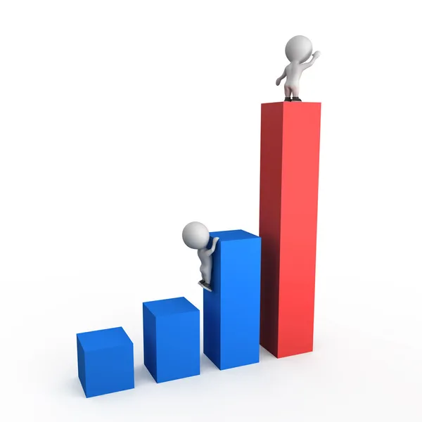 Growth charts 3D illustration Stock Picture