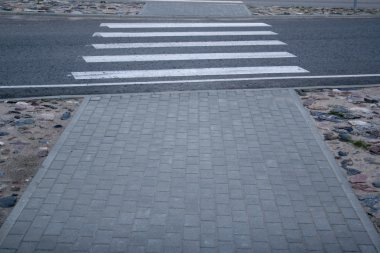 Empty pedestrian crossing. clipart