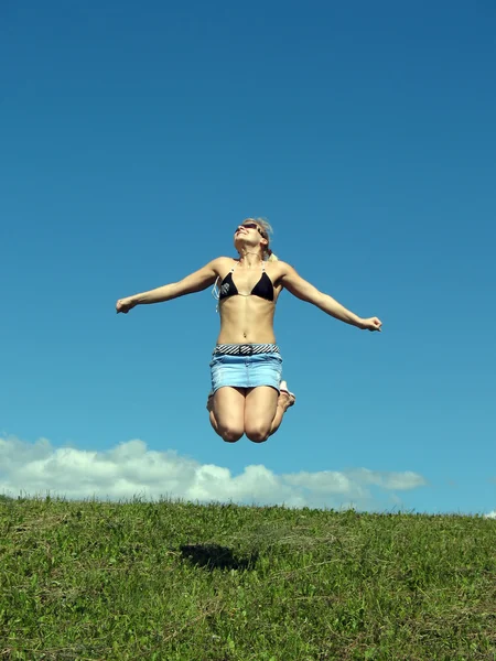 stock image Jumping girl