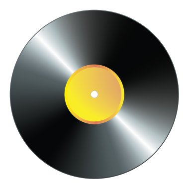 Gramophone record design element clipart