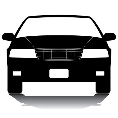 Sedan silhouette design element. clipart