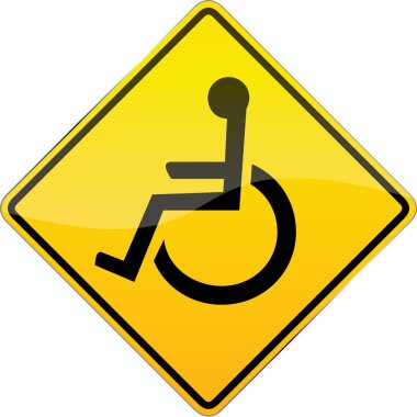 Disabled person sign. clipart