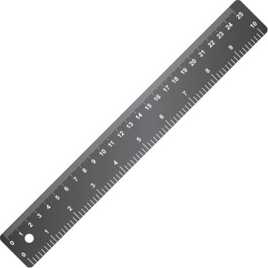 School ruler design element. clipart