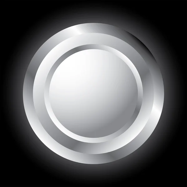 Silver button. — Stock Photo, Image