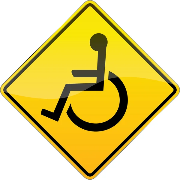 Panneau personne handicapée . — Photo