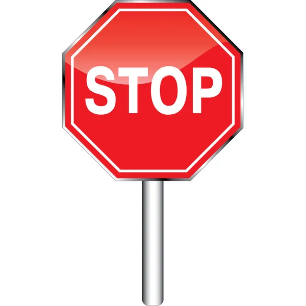Glossy stop sign. — Stock Photo, Image