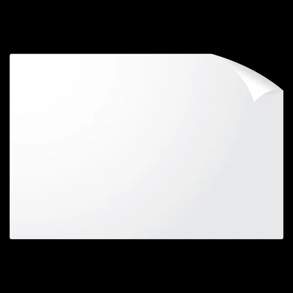 Sheet of paper with curved corner. — Stock Photo, Image