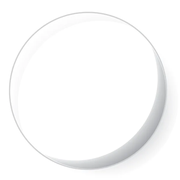 Άδειο λευκό κουμπί με σκιά d — Φωτογραφία Αρχείου