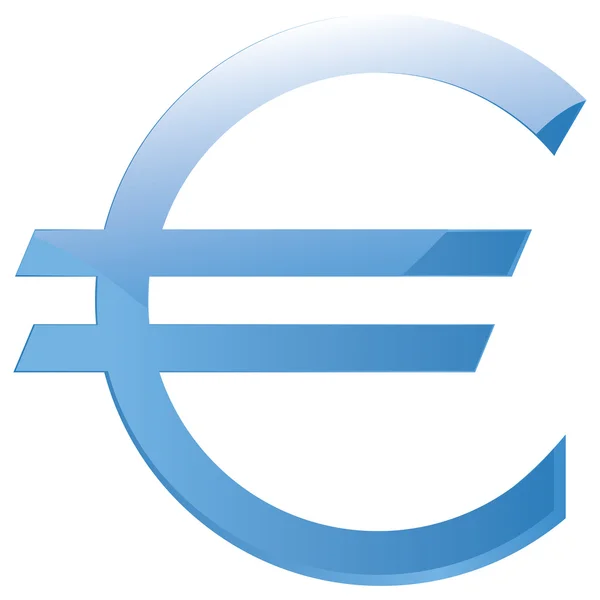 Elemento di design del segno euro lucido . — Foto Stock