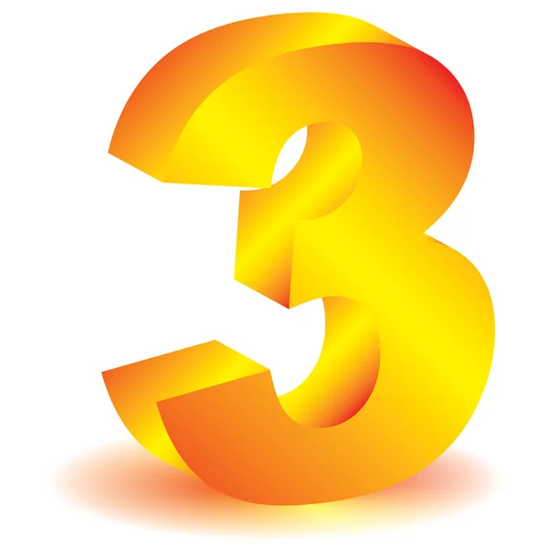 "Three" symbol — Stock Photo, Image