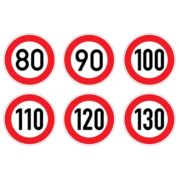 Дорожные знаки 80-130 . — стоковое фото