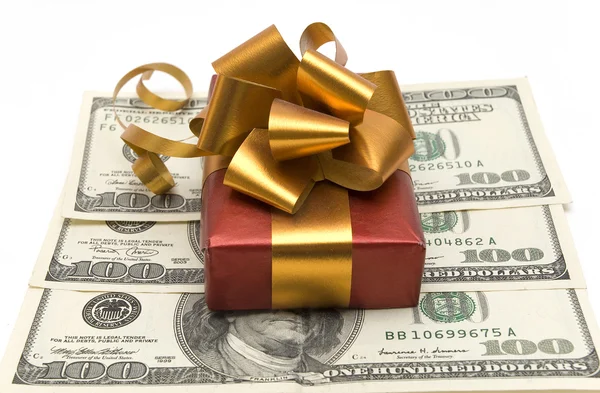 Gift and money — Stock Photo, Image