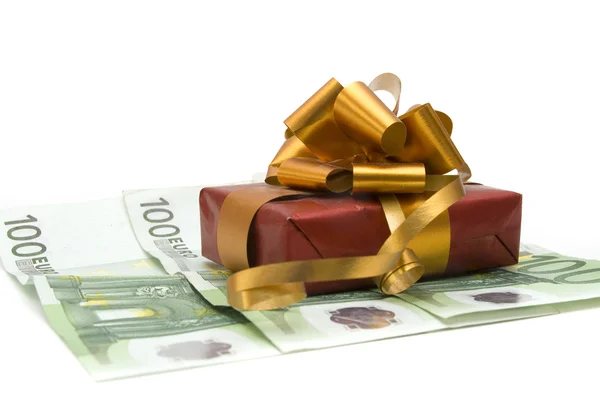 Money and gift — Stock Photo, Image