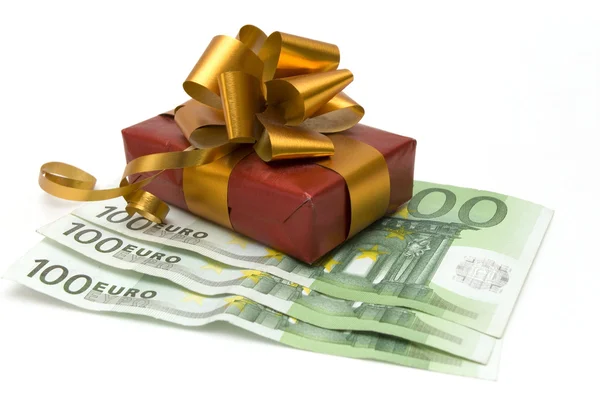 Money and gift — Stock Photo, Image