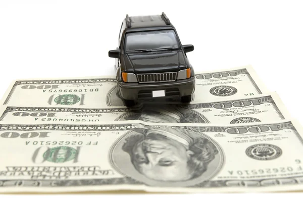 Dinero y coche — Foto de Stock
