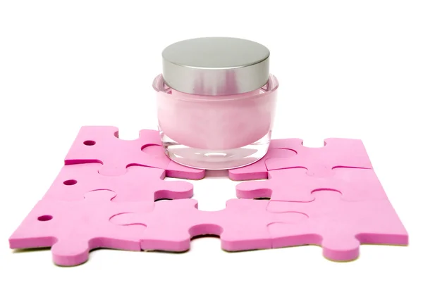 Cosmetici e puzzle — Foto Stock