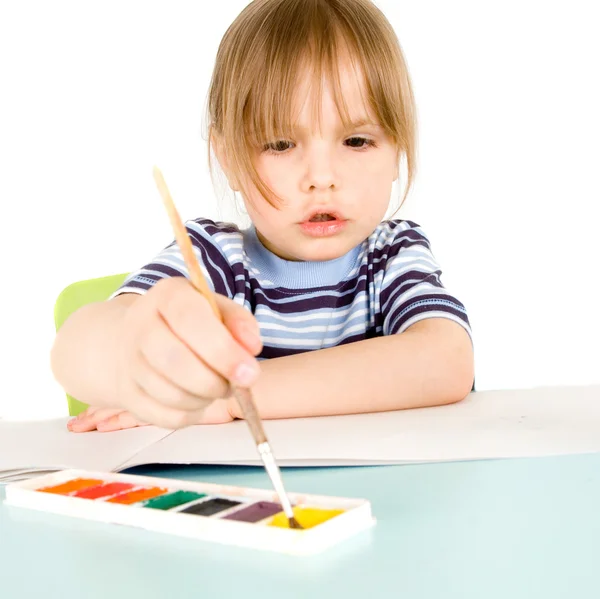 Ζωγραφίζει παιδί — Φωτογραφία Αρχείου