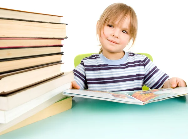 Kind und Buch — Stockfoto