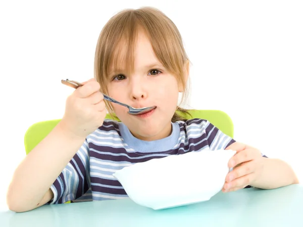 Criança comer — Fotografia de Stock