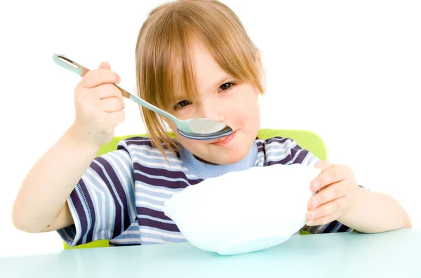 Gyermek enni — Stock Fotó