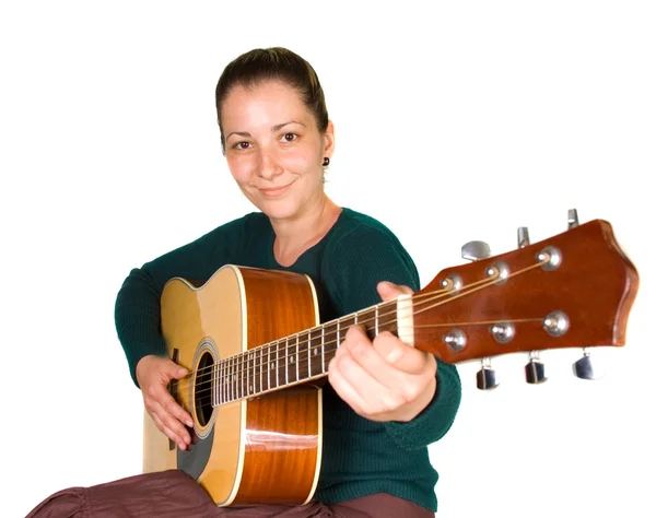 stock image Woman with guitar
