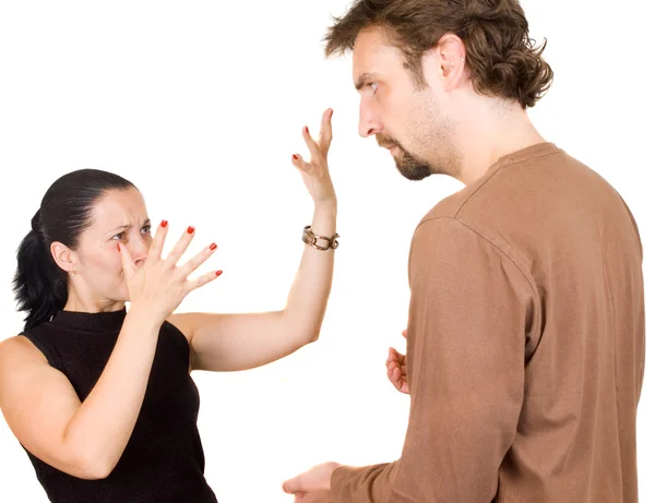 Karı ve koca birbirlerine bağırıyorlar — Stok fotoğraf