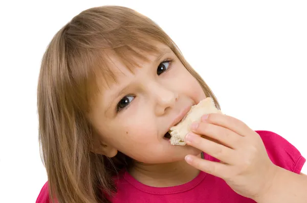 儿童吃 — 图库照片