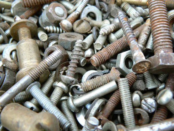 Σκουριασμένο μέταλλο συνδετήρες — Φωτογραφία Αρχείου
