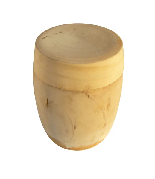 Yellow wooden barrel — Stock Photo, Image