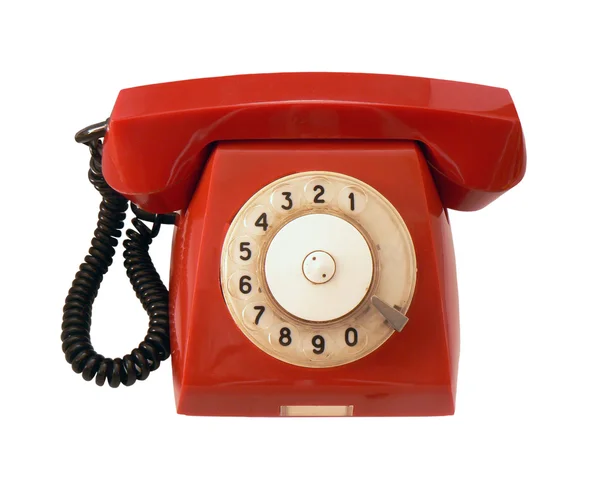 Vintage κόκκινο τηλέφωνο — Φωτογραφία Αρχείου