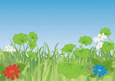 Spring landscape clipart