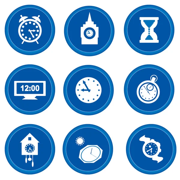 Buttons. Time concept — Stock Vector