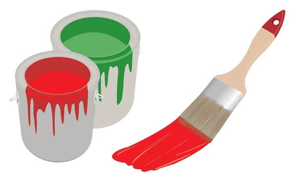 Paint Cans — Stock Vector