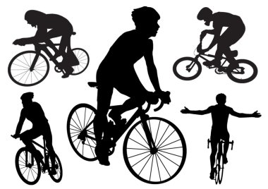 Cyclists clipart