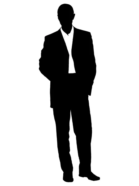 Silhouette d'homme d'affaires - vecteur illus — Image vectorielle