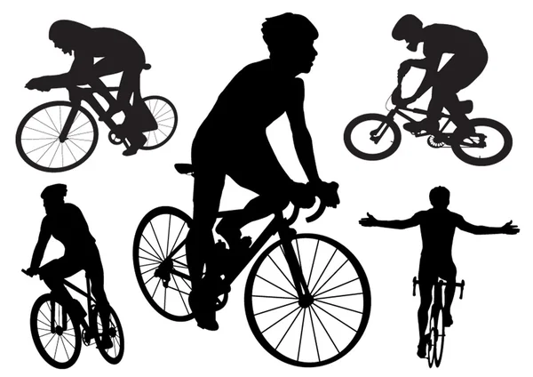 Велогонщики — стоковый вектор