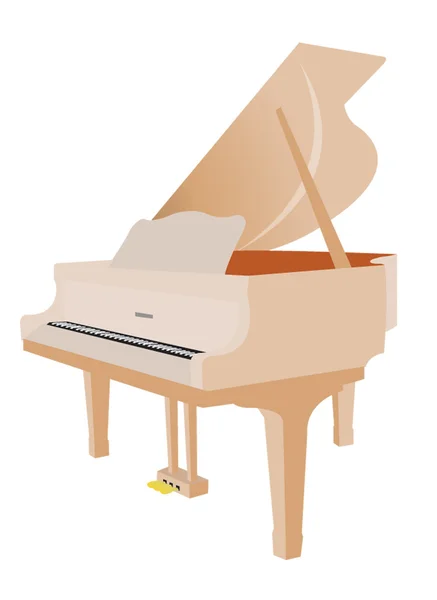 Pianoforte a coda - uno strumento musicale — Vettoriale Stock