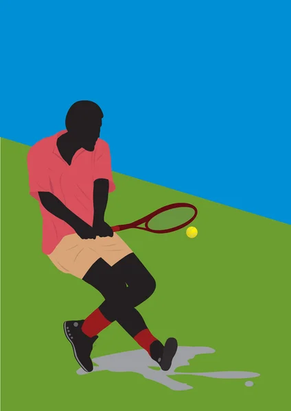 Tenis oyuncusu — Stok Vektör