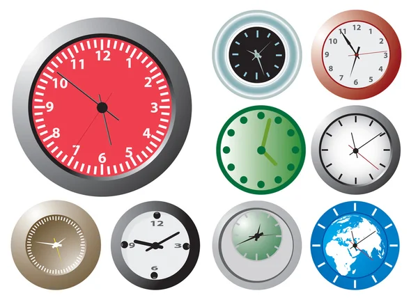Horloges de bureau — Image vectorielle