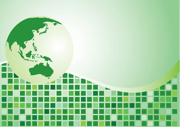 Abstrakter Hintergrund. grüner Globus — Stockvektor