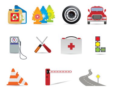 Auto icons clipart