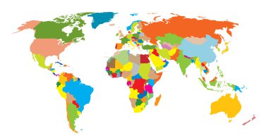 World map vector clipart