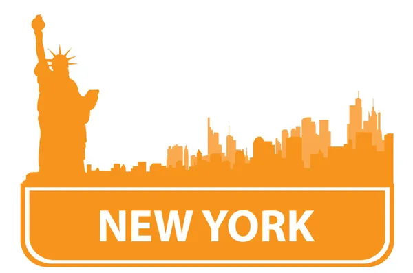 New York sity Outline — Stockvektor
