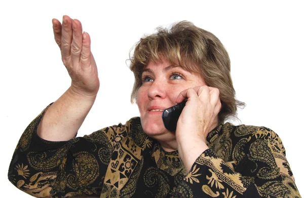 전화 통화를 하는 여자 — 스톡 사진