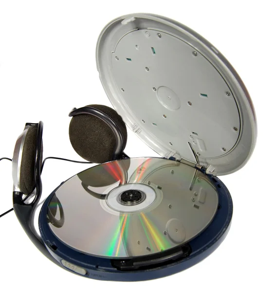 Disk oynatıcı ve kulaklıklar — Stok fotoğraf