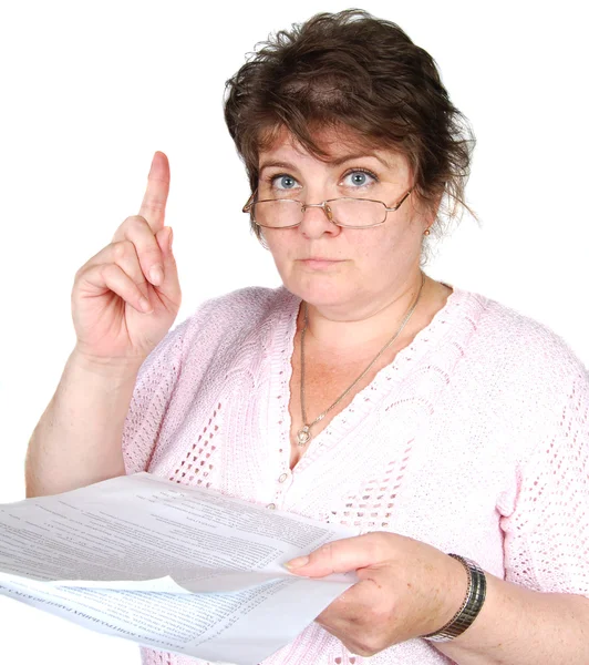 Woman with documents Stock Picture