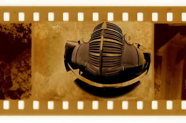 Gamla 35mm ram film wirh vintage bil — Stockfoto
