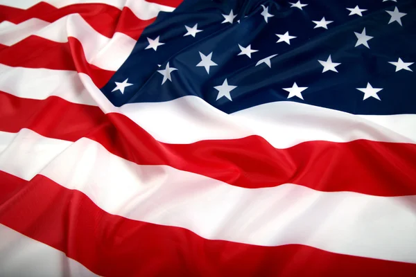 US-Flagge mit Welle — Stockfoto