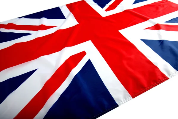 Flapping steag Marea Britanie cu val — Fotografie, imagine de stoc