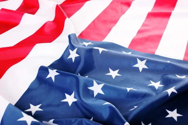 Powiewające flagi USA z fala — Zdjęcie stockowe